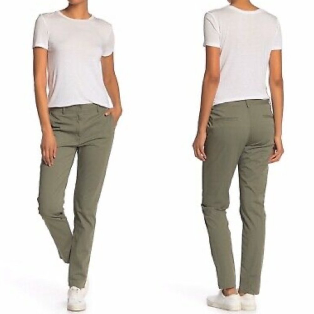 Theory Olive green boyfriend twill pant